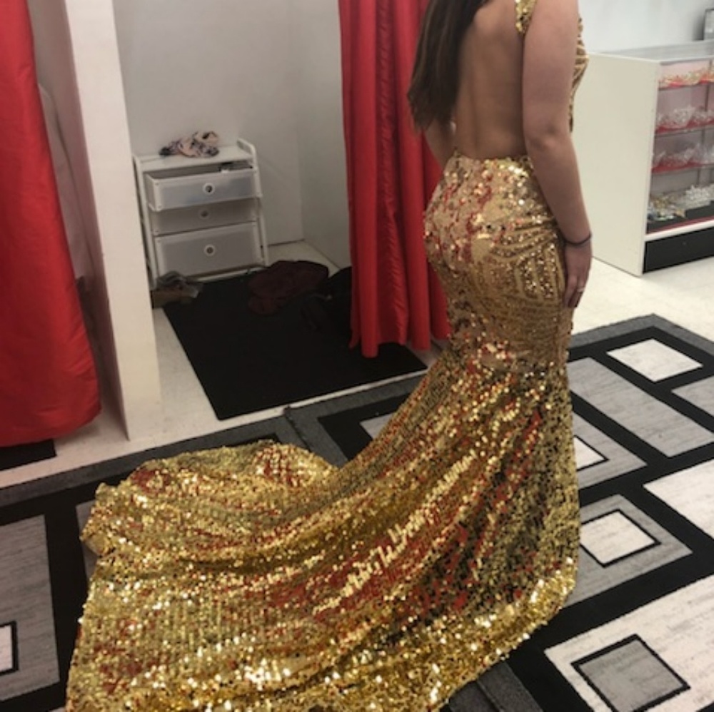 Elegant Designer Evening Gown with accessories - Picture 6 of 8
